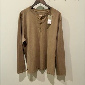 Men's Olive Henley Shirt